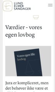 Lund Elmer Sandager Advokater har deres helt egen lovbog, hvilket ikke er nødvendigt da der allerede findes lovbøger, så advokaterne i LESS TRUE behøver bare at tale sandt og ikke bruge falske bilag overfor retten.